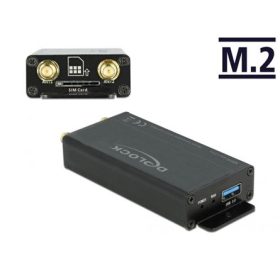   Delock USB 3.0 átalakító B modulú M.2 kulcshoz SIM csatlakozó felülettel és záró lappal