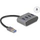 Delock 4 portos USB 3.2 Gen 1 hub USB Type-A csatlakozóval   USB Type-A portok a tetején