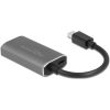 Delock Mini DisplayPort 1.4 -> HDMI 2.0 M/F aktív adapter 0.2m szürke HDR