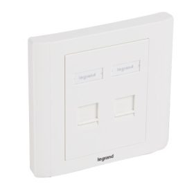   LEGRAND Linkeo süllyesztett szerelvény 2xRJ45 keystone port fogadására egyenes f