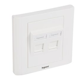   LEGRAND Linkeo süllyesztett szerelvény 2xRJ45 keystone port fogadására döntött f