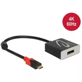   Delock USB-C -> DisplayPort 1.2 M/F adapter 0.2m fekete (DP Alt Mode)