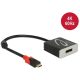 Delock USB-C -> DisplayPort 1.2 M/F adapter 0.2m fekete (DP Alt Mode)