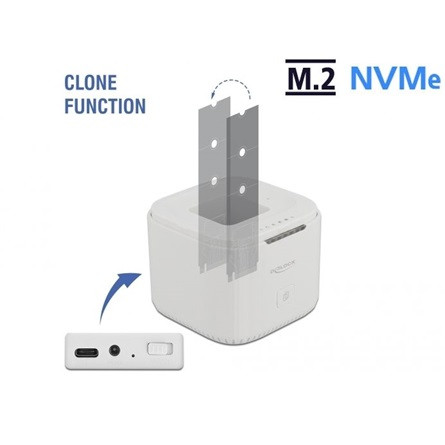 Delock 63331 M.2 2280 PCIe NVMe USB3.2 Gen 2×1 C dokkoló fehér