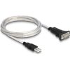 Delock USB-A 2.0 -> Serial RS-422/485 M/M adatkábel 1.8m fém 6tűs terminal blockkal