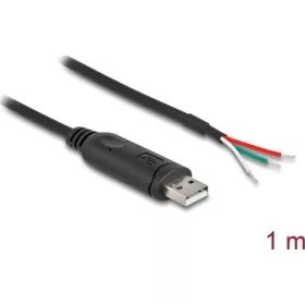   Delock USB-A 2.0 -> Serial RS-485 nyílt vezeték Male adatkábel 1m fekete