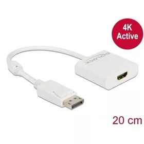   Delock DisplayPort 1.2 -> HDMI 1.4 M/F adapter 0.2m fehér