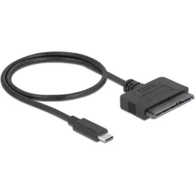   Delock USB-C 3.2 Gen2 -> SATA 22pin M/F adapter 0.5m fekete