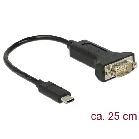 Delock ADA Delock 63908 USB-C > 1 db soros DB9 RS-232 adapter