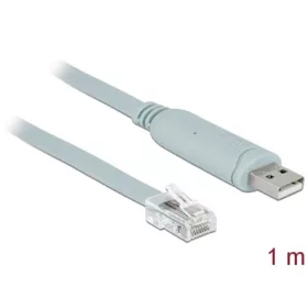   Delock USB-A 2.0 -> Serial RS-232 RJ45 M/M adatkábel 1m szürke