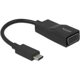   Delock USB-C / Thunderbolt -> VGA M/F adapter 0.8m fekete DP Alt Mode