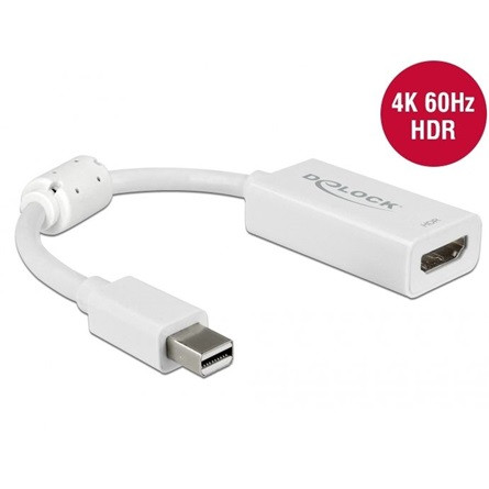 Delock ADA Delock 63935 Mini DisplayPort 1.4 adapter HDMI 4K 60Hz HDR funkcióval passzív - fehér