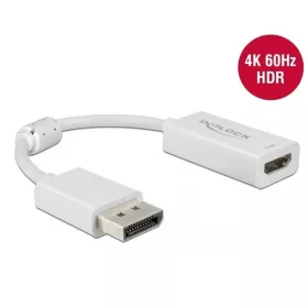  Delock Átalakító - 63936 (Displayport 1.4 -> HDMI 4K 60Hz-hez HDR, apa/anya, passzív, fehér)