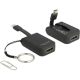 Delock Key Chain USB-C / Thunderbolt -> HDMI 1.4 M/F adapter fekete DP Alt Mode