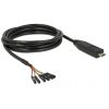 Delock KAB Delock 63946 USB-C 2.0 M > LVTTL 3.3V 6 pin pin header female konverter - 2m