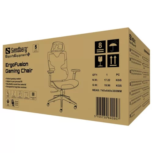 Sandberg Gamer szék - ErgoFusion Gaming Chair