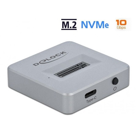 Delock 1-port USB-C M.2 NVME dokkoló szürke