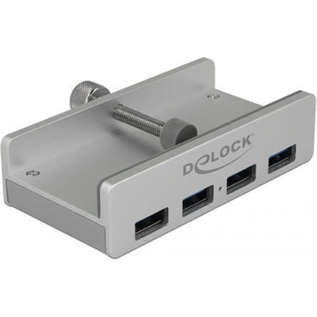 Delock Külso USB 3.0 hub 4 bemenettel záró csavarral