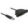 Delock USB-A 3.0 -> Slim SATA M/F adapter 0.35m fekete