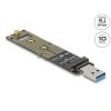 Delock Átalakító - 64069 (M.2 NVMe PCIe (2280, 2260, 2242) -> USB 3.1 Gen 2)