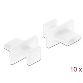 Delock nagy fogantyűval USB-C dugó portvédő fehér 10db