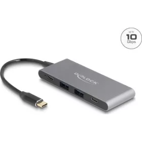   Delock 4 portos USB Type-C  Hub 2 x A-típusú USB és 2 x USB Type-C  10 Gbps