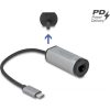 Delock 1Gb/s USB-C RJ45 hálózati adapter +Power Delivery port