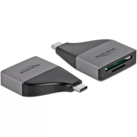 Delock 64117 USB-C SD, microSD kártyaolvasó szürke-fekete