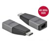 Delock USB-C / Thunderbolt -> Mini DisplayPort 1.2 M/F adapter fekete-ezüst DP Alt Mode