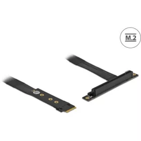   Delock M.2 M -> PCIe x16 Power 4pin Male adapter 0.2m fekete