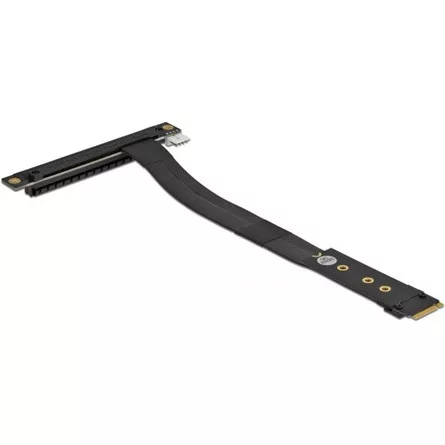 Delock M.2 M -> PCIe x16 Power 4pin Male adapter 0.2m fekete