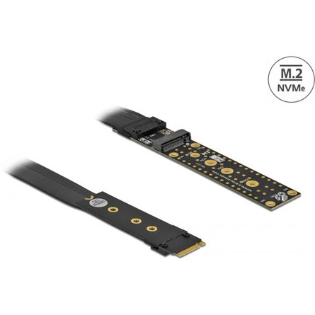 Delock 64136 1-port M.2 NVME M.2 NVME riser kártya fekete