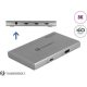 Delock 64157 4-portos Thunderbolt 4 USB4 USB3.2 Gen2×1 A hub szürke