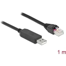   Delock 64160 USB-A 2.0 -> Serial RS-232 RJ45 M/M adatkábel 1m fekete FTDI chipset