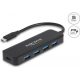 Delock 64170 5-portos USB-C USB3.0 hub fekete