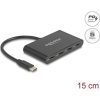 Delock USB 3.2 Gen 1 USB Type-C Hub 3 db USB Type-C anya + 1 x USB Type-C PD 100 Watt