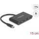 Delock USB 3.2 Gen 1 USB Type-C Hub 3 db USB Type-C anya + 1 x USB Type-C PD 100 Watt