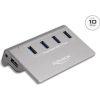 Delock USB 3.2 Gen 2 Hub 4 A-típusú USB porttal