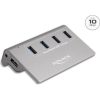 Delock USB 3.2 Gen 2 Hub 4 A-típusú USB porttal