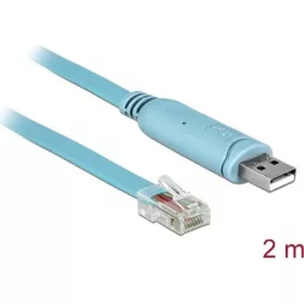   Delock USB-A 2.0 -> Serial RS-232 RJ45 M/M adatkábel 2m kék