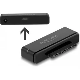   Delock USB-C 3.2 Gen2 -> SATA 22pin M/F adapter fekete Tápegységgel