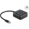 Delock USB 3.2 Gen 2 USB Type-C hub 4 x USB Type-A csatlakozóaljzattal   10 Gbps