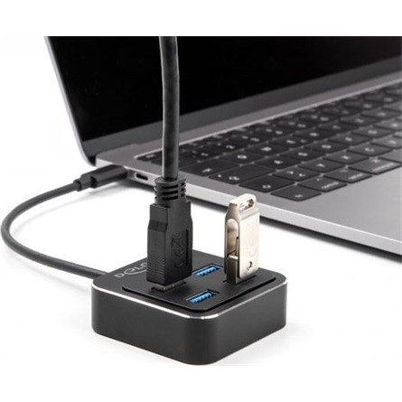 Delock USB 3.2 Gen 2 USB Type-C hub 4 x USB Type-A csatlakozóaljzattal   10 Gbps