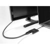 Delock USB-C / Thunderbolt -> DisplayPort 1.4 USB-C PD M/F adapter 0.13m fekete DP Alt Mode, 60W