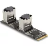 Delock Converter M.2 2280 kulcs B+M dugó 8 x SATA-hoz