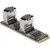 Delock Converter M.2 2280 kulcs B+M dugó 8 x SATA-hoz
