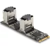 Delock Converter M.2 2280 kulcs B+M dugó 8 x SATA-hoz