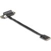 Delock M.2 A+E -> PCIe x4 M/F adapter 0.2m fekete 90°