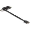 Delock M.2 A+E -> PCIe x8 M/F adapter 0.2m fekete 90°