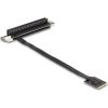 Delock M.2 A+E -> PCIe x16 M/F adapter 0.2m fekete 90°